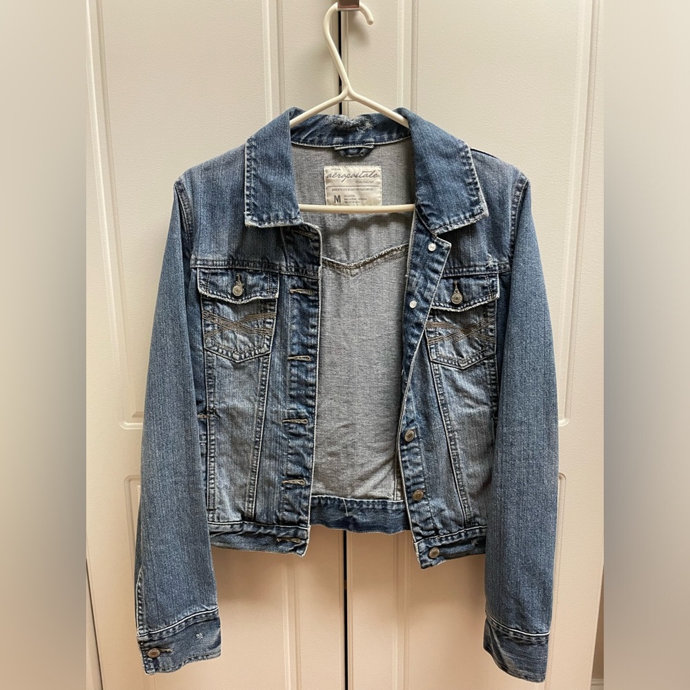 Aeropostale Womens Distressed Denim Jacket
